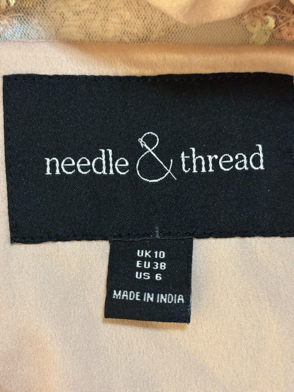 Needle & Thread Beaded Ruffle Mesh Top - Picture 4 of 4
